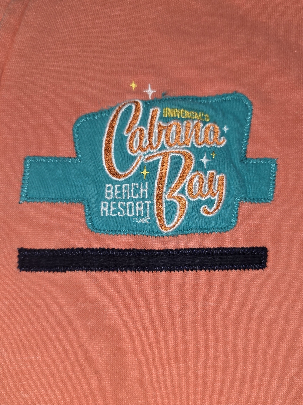 Universal Cabana Bay Beach Resort Full Zip Hoodie XL Coral Retro Orlando
